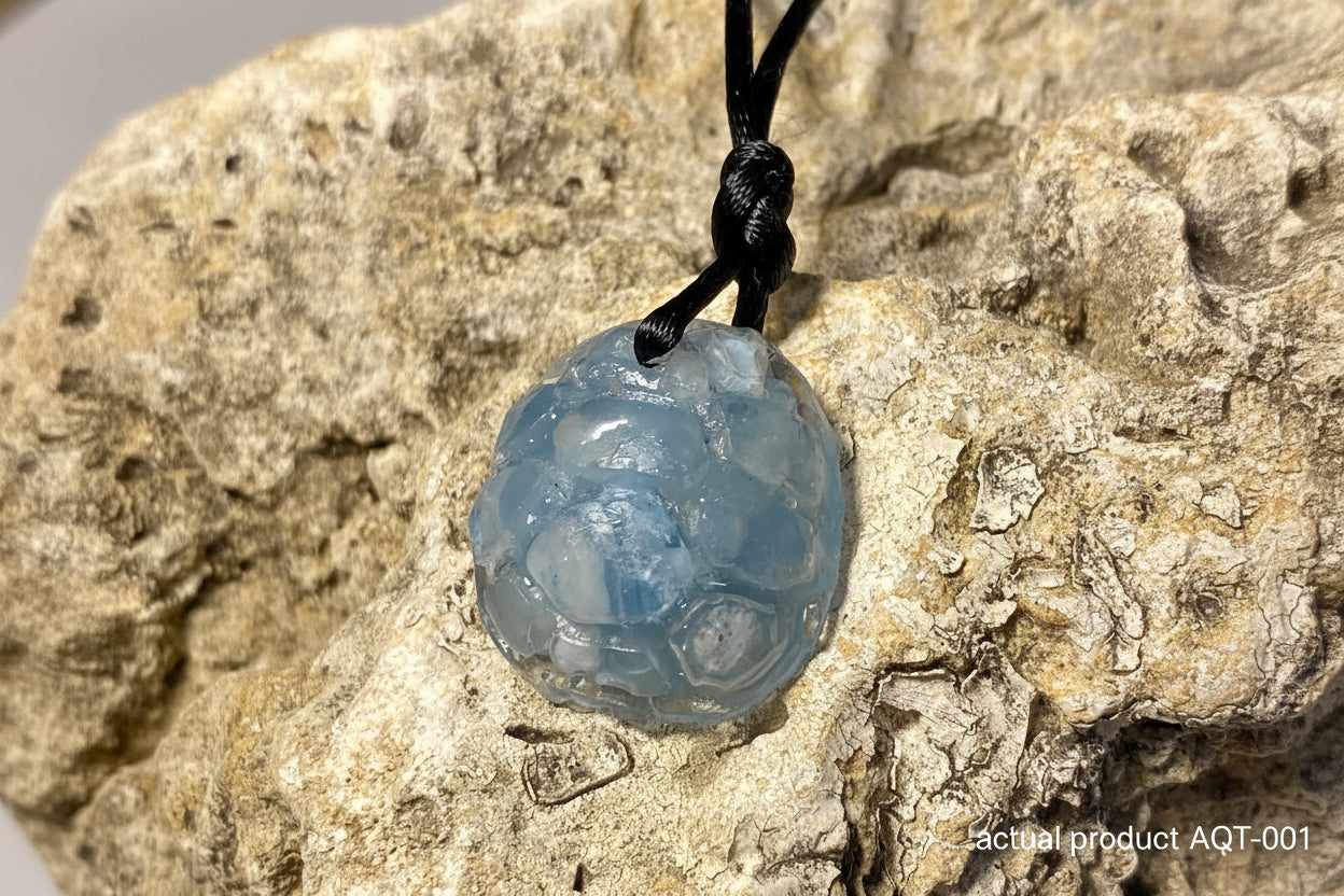 Aquamarine Sea Turtle Pendant Necklace AQT-001