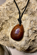 Avocado Pit & Amethyst Pendant Necklace AVAY-001