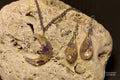 Amethyst & Citrine Crescent Moon & Teardrop Earring Set AYCTM-001