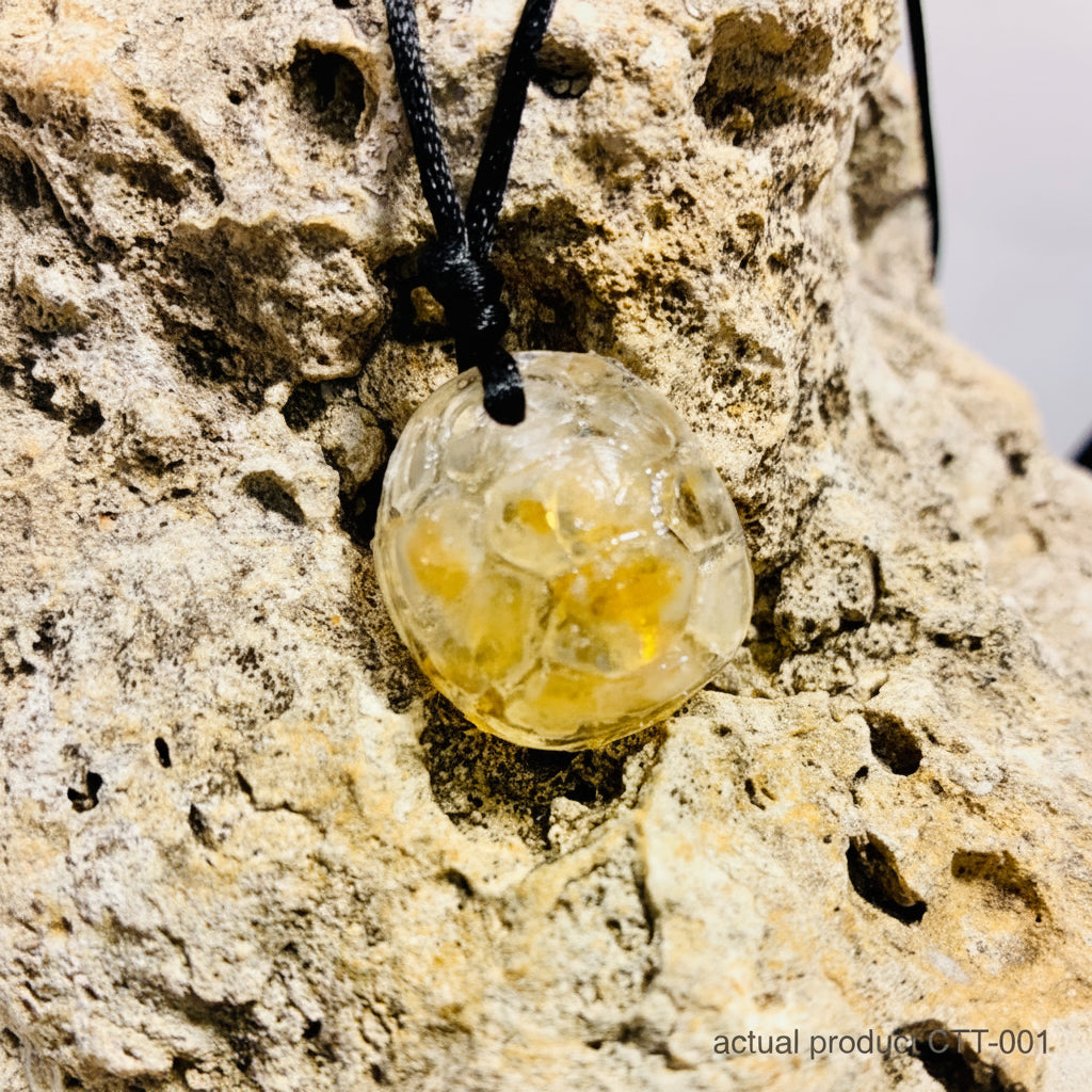 Citrine Sea Turtle Pendant Necklace CTT-001