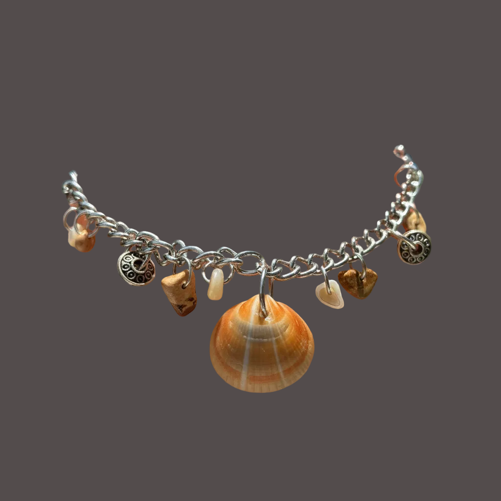 Coastal Shell & Mandala Charm Anklet CSA-002
