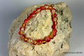 Red & Amber Two-Tone Crackle Glass Stretch Bracelet GB-002