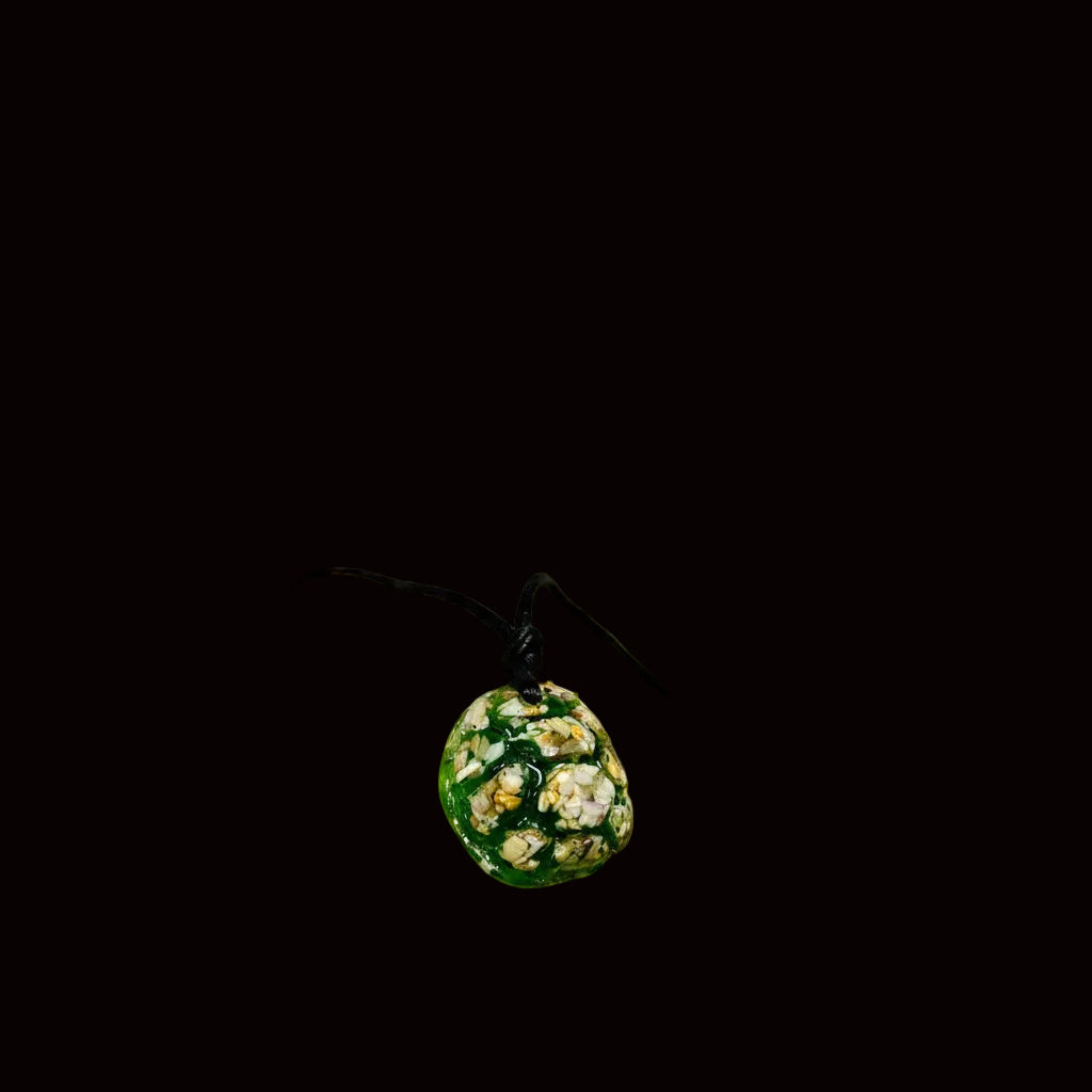 Sea Glass & Shell Sea Turtle Pendant Necklace SGSHT-001