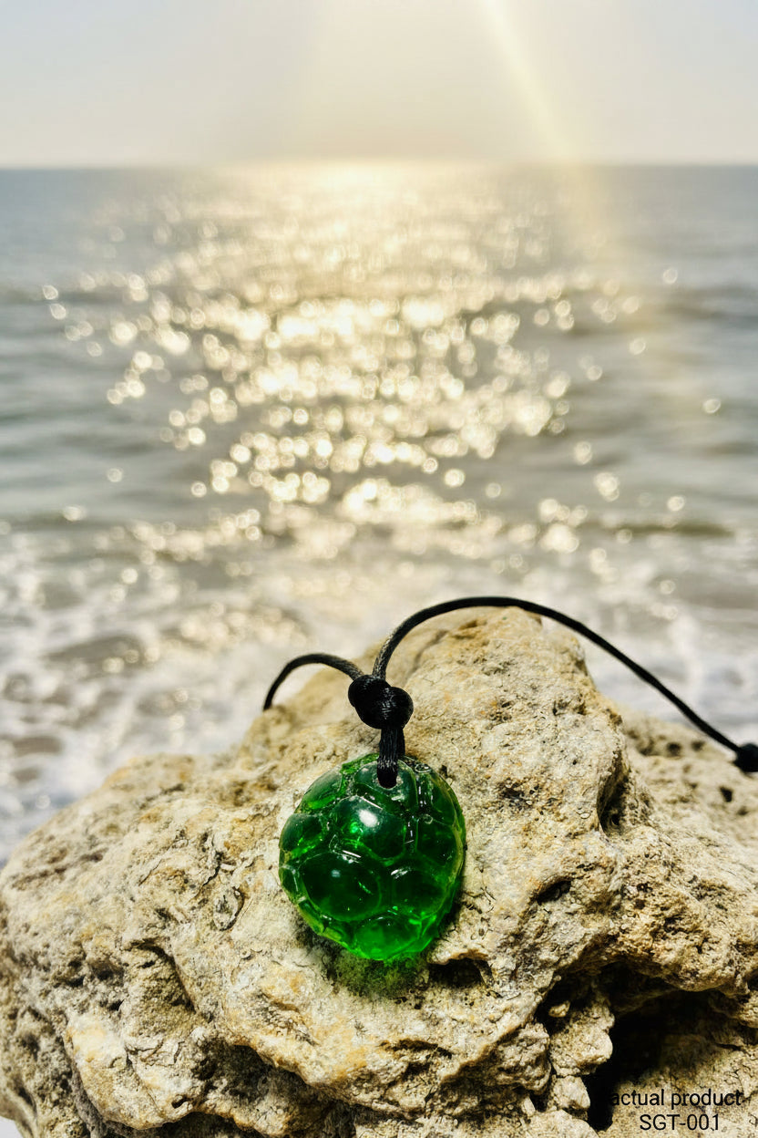 Sea Glass Sea Turtle Pendant Necklace SGT-001