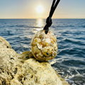 Crushed Shell Sea Turtle Pendant Necklace SHT-001
